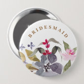 ハッピーウォーター花模様結婚ズブリーズメイド 缶バッジ (正面&裏面)