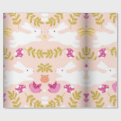 ハッピーウサギ ラッピングペーパー (フラット)