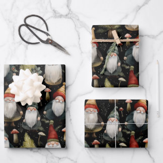 ハッピーウッドランドクリスマス格言ラッピング紙 ラッピングペーパーシート