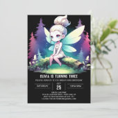 ハッピーウッドランドフェアリー誕生日 招待状 (スタンド正面)