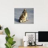 ハッピーウルフオンポ凍っていンド ポスター (ホームオフィス)