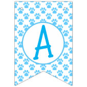 ハッピーウーフデイブルーポーシルエット(4枚の画像あり) バンティングフラッグ (第3の旗)