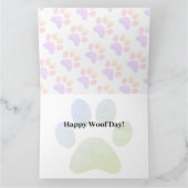 ハッピーウーフデー ボーダーコリー 犬 誕生日 カード (内部)