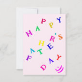 ハッピーウーマンと父の日札 – おもしろい カード (裏面)