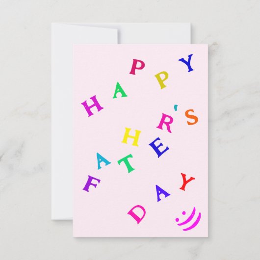 ハッピーウーマンと父の日札 – おもしろい カード (裏面)