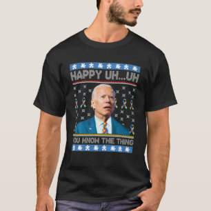 ハッピーウー知ってると思う事バイデン氏パズル自閉症 Tシャツ