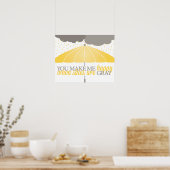 ハッピーエイズタイムズスカイズグレープリント ポスター (キッチン)