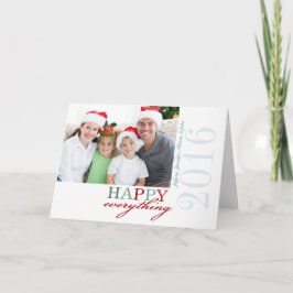 ハッピーエイチングフォトフォールデッドホリデー シーズンカード