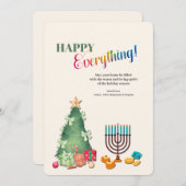 ハッピーエイチングホリデーグリーティングカード シーズンカード (正面/裏面)