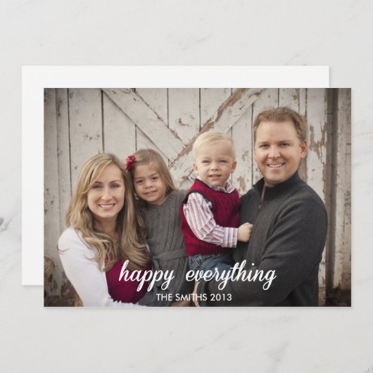 ハッピーエイチングホリデーフォトカード2013 シーズンカード (正面/裏面)