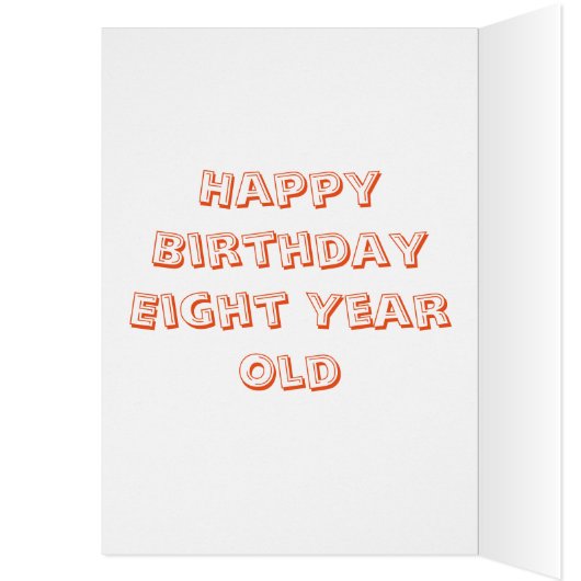 ハッピーエイト誕生日、かわいい漫画ドラゴン (内側 (左))