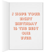 ハッピーエイト誕生日、かわいい漫画ドラゴン (内側 (右))