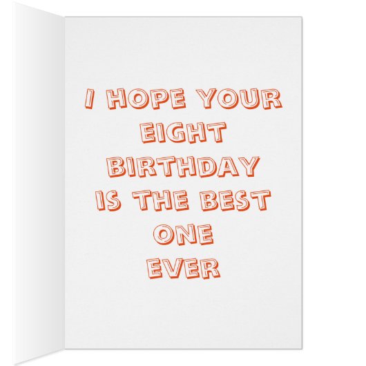 ハッピーエイト誕生日、かわいい漫画ドラゴン (内側 (右))