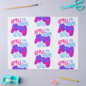 ハッピーエイプリルフールズデイ誕生日ゲーマー 薄葉紙 (クラフト)