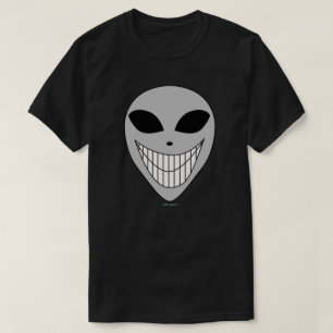 ハッピーエイリアンスマイルティース宇宙科学フィクション Tシャツ