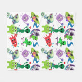 ハッピーエイリアンロックイン フリースブランケット (正面(横))