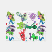 ハッピーエイリアンロックイン フリースブランケット (正面(横))