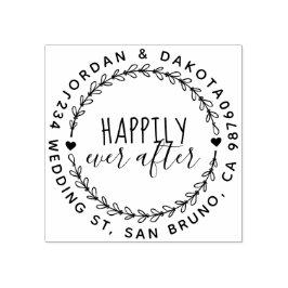 ハッピーエイ結婚バーズリース差出人住所 ラバースタンプ