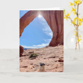 ハッピーエクセテーションドッグカード | Lily the Pug カード (黄色い花)