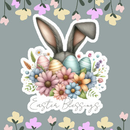 ハッピーエステル恵みグレーバニーイヤーズかわいい シール