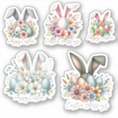 ハッピーエステル恵みバニー耳フローラかわいい シール (正面)