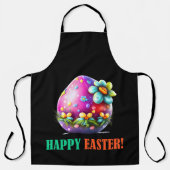 ハッピーエッグスター – イースターエッグかわいい エプロン (正面)