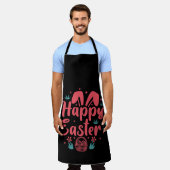 ハッピーエッグスター – イースターエッグデー エプロン (着用した状態)