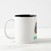 ハッピーエッグスター – イースターエッグ狩り ツートーンマグカップ (左)