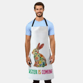ハッピーエッグスター – イースターエッグ エプロン (着用した状態)