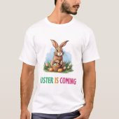 ハッピーエッグスター – イースターバニー Tシャツ (正面)