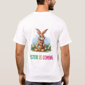 ハッピーエッグスター – イースターバニー Tシャツ (裏面)