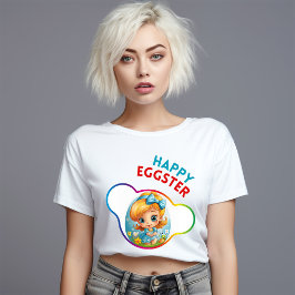 ハッピーエッグスター – 伝統 Tシャツ