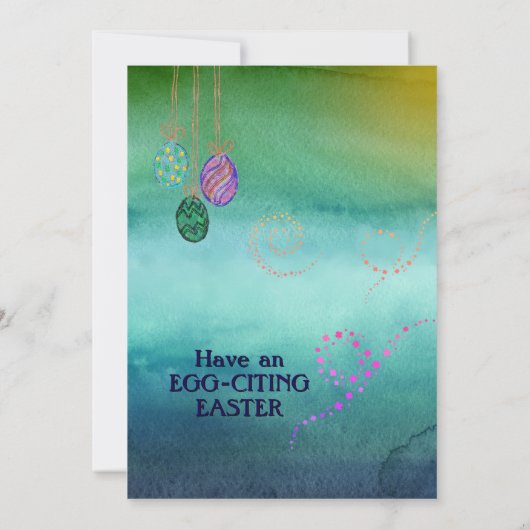 ハッピーエッグ狩りバニー&シックスグリーンホリデーカード シーズンカード (裏面)