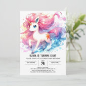 ハッピーエディットホース誕生日 招待状 (スタンド正面)