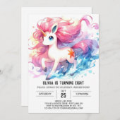 ハッピーエディットホース誕生日 招待状 (正面/裏面)