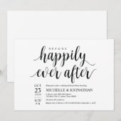 ハッピーエバーの前のリハーサルディナー招待状 招待状 (正面/裏面)