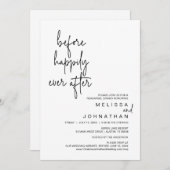 ハッピーエバーの前の結婚式リハーサルディナー 招待状 (正面/裏面)