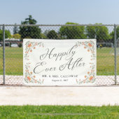 ハッピーエバーアフターたった今結婚しましたカーバナー 横断幕 (インサイチュ)