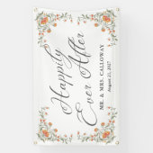 ハッピーエバーアフターたった今結婚しましたカーバナー 横断幕 (縦)