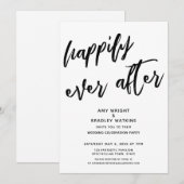ハッピーエバーアフターの手書き結婚式の受付 招待状 (正面/裏面)