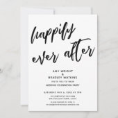 ハッピーエバーアフターの手書き結婚式の披露宴 招待状 (正面)