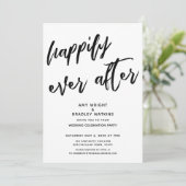 ハッピーエバーアフターの手書き結婚式の披露宴 招待状 (スタンド正面)