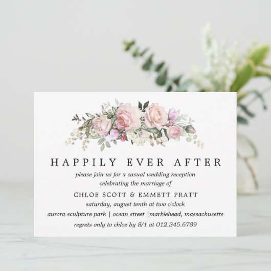 ハッピーエバーアフターの結婚式の披露宴 招待状 (スタンド正面)