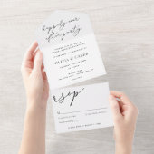 ハッピーエバーアフターの結婚披露宴 オールインワン招待状 (貼ってはがせる)