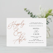ハッピーエバーアフターの結婚披露宴 箔招待状 (立ち正面)