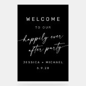 ハッピーエバーアフターウェディングシャワーパーティー アクリルサイン (正面)