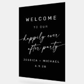 ハッピーエバーアフターウェディングシャワーパーティー アクリルサイン (傾斜)