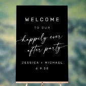 ハッピーエバーアフターウェディングシャワーパーティー アクリルサイン