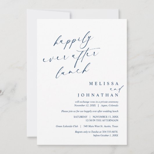 ハッピーエバーアフターウェディングランチセレブレーション 招待状 (正面)