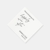 ハッピーエバーアフターエレガントタイポグラフィ スタンダードカクテルナプキン (角)